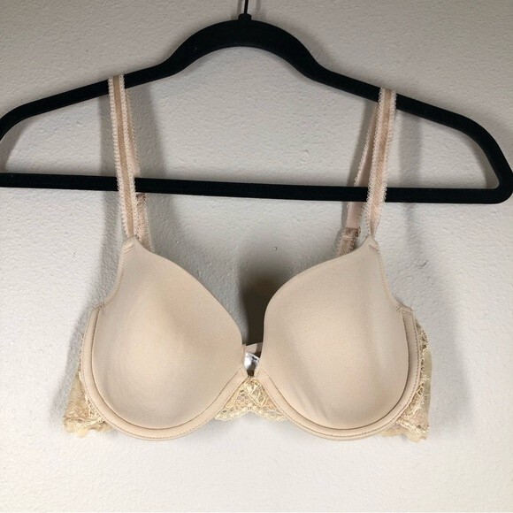 Wacoal French Garden Contour Bra Beige Lightly Lined 36B 85340 - Picture 1 of 7